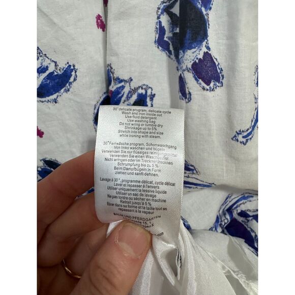 baum und pferdgarten Admore Floral Smocked Cotton Dress sz 40 spring easter - Picture 7 of 10